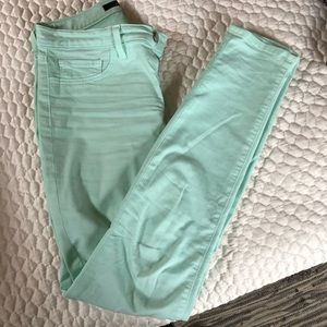 J Brand Mint Green Skinny Jeans size 27